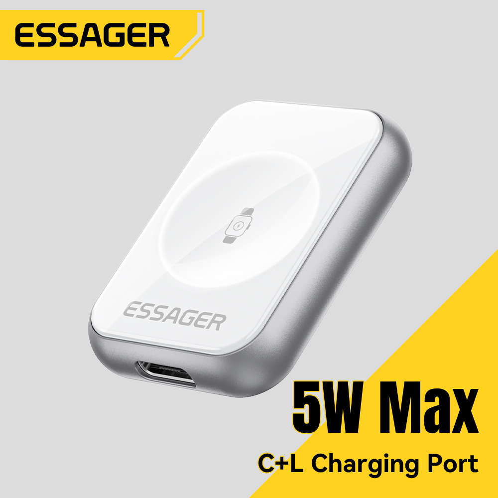 Wireless Charger Watch - Carregador Sem Fio Magnético Essager 5W