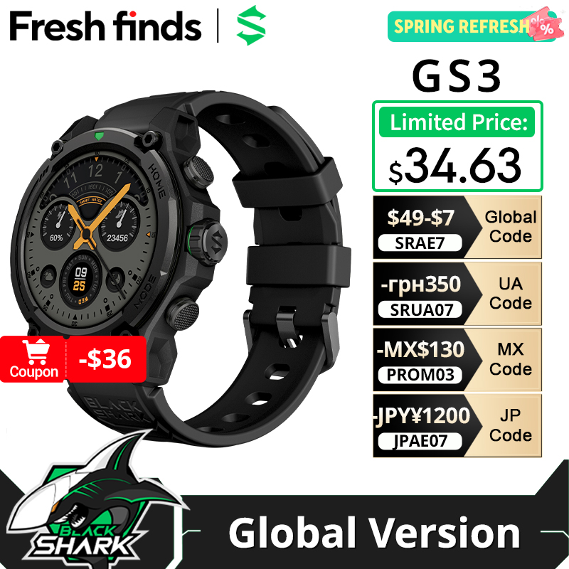 Smartwatch Faces - [Estreia Mundial] Smartwatch Blackshark GS3 Versão
