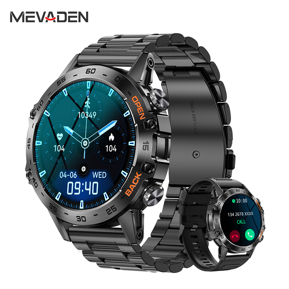 Smartwatch Faces - Relógio Inteligente Masculino MEVADEN Steel 1.39