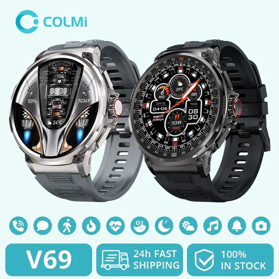 Smartwatch Faces - Colmi-v69 relógio inteligente para homens, smartwatch