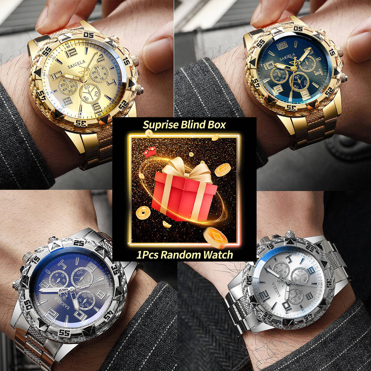 Accessories With Watch - 1pc surpresa mistério relógio caixa cega-men