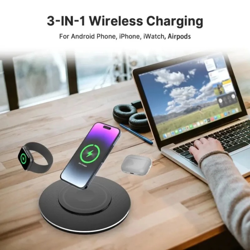 Wireless Charger Watch - Carregador sem fio compacto 15W 3