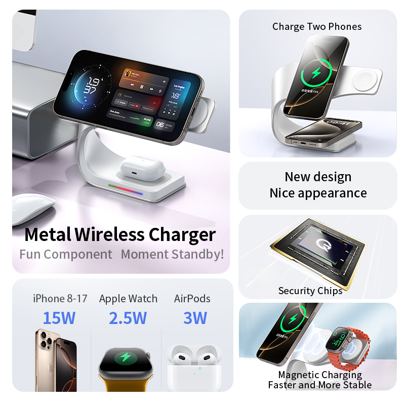 Carregador Sem Fio 4 em 1 com  - Wireless Charger Watch avaliação e preço