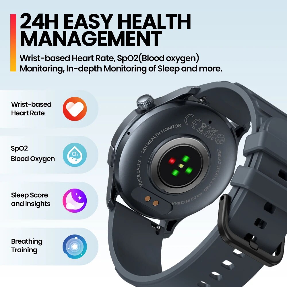 Novo zeblaze btalk 3 pro 1.43  - Smartwatch Faces avaliação e preço