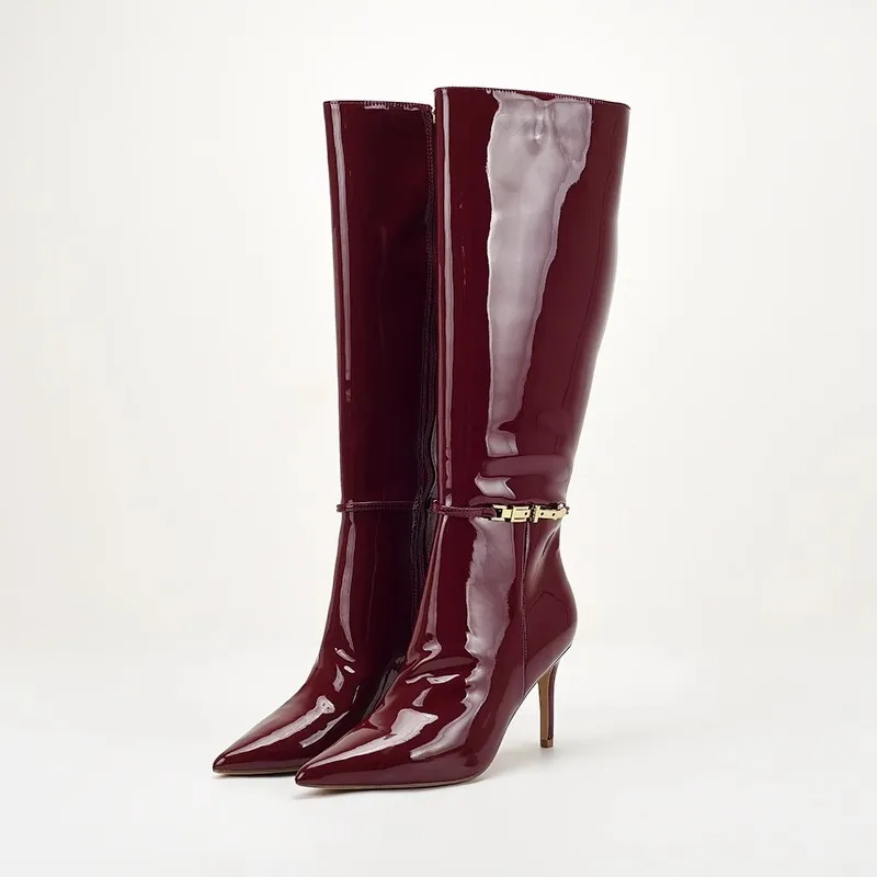 Botas Femininas de Cano Alto c - Leather Classic Strap avaliação e preço