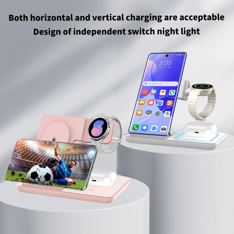 3 em 1 dobrável carregador sem - Wireless Charger Watch avaliação e preço