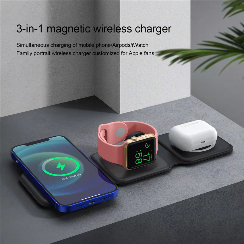 Novo 3in1 dobrável carregador  - Smartwatch X12 avaliação e preço