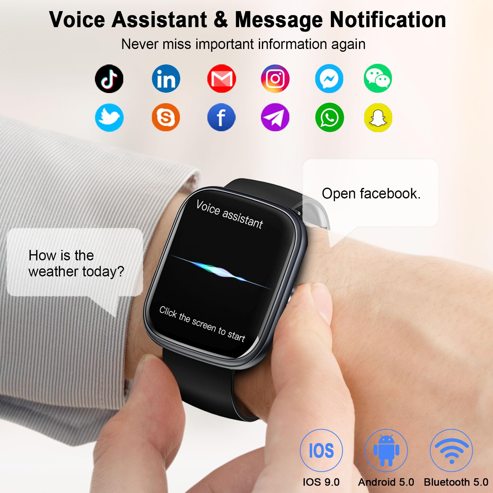 Relógio inteligente, smartwatc - Smartwatch Faces avaliação e preço