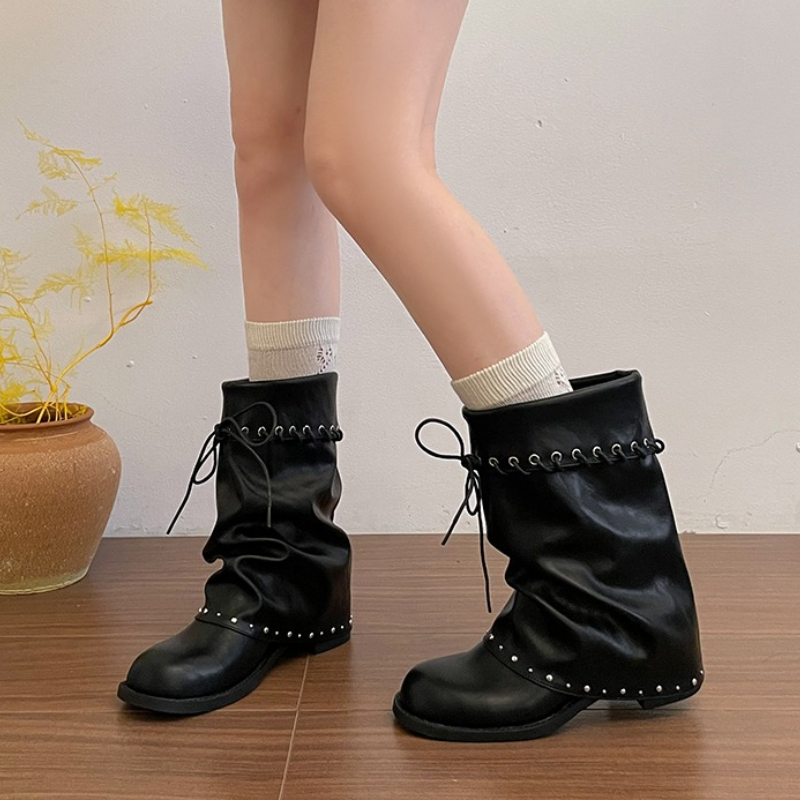 Botas Femininas de Cano Médio  - Leather Classic Strap avaliação e preço