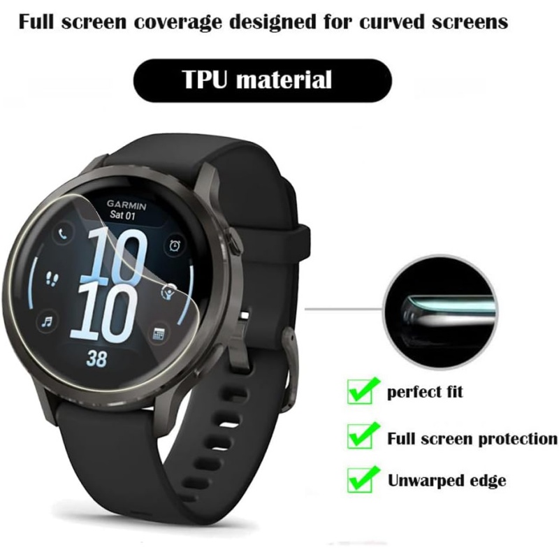 1-3 pçs protetor de tela macia - Garmin Smartwatch Accessories avaliação e preço